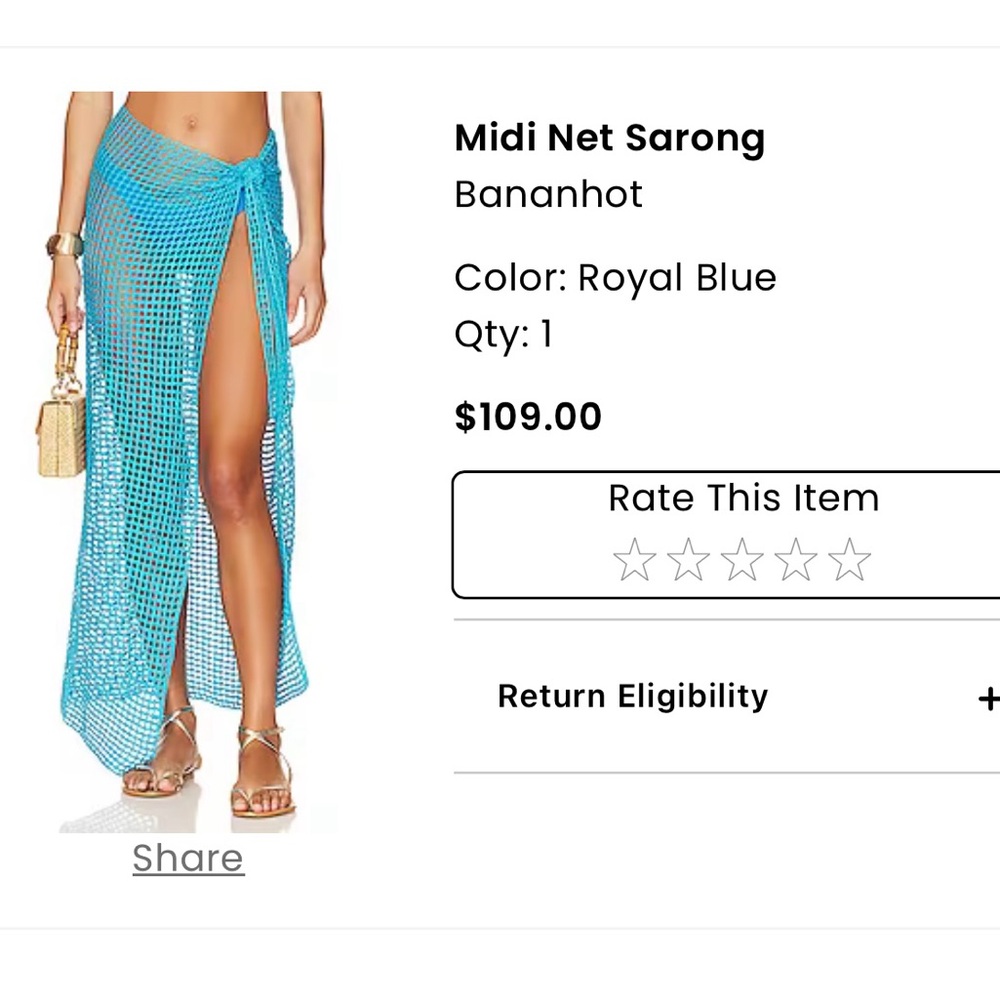Bananhot blue swim cover skirt - Picture 4 of 4